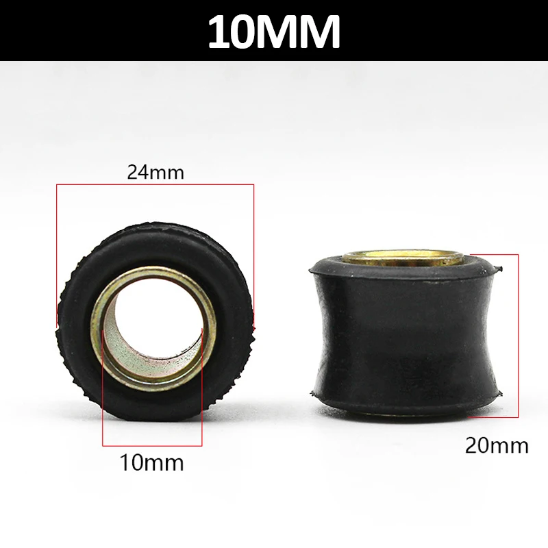 2PCS Motorcycle Shock Absorber Rubber Buffer 10mm 12mm Bumper Block Sleeve Cushion Rings Wheel Damper Bush Bushing