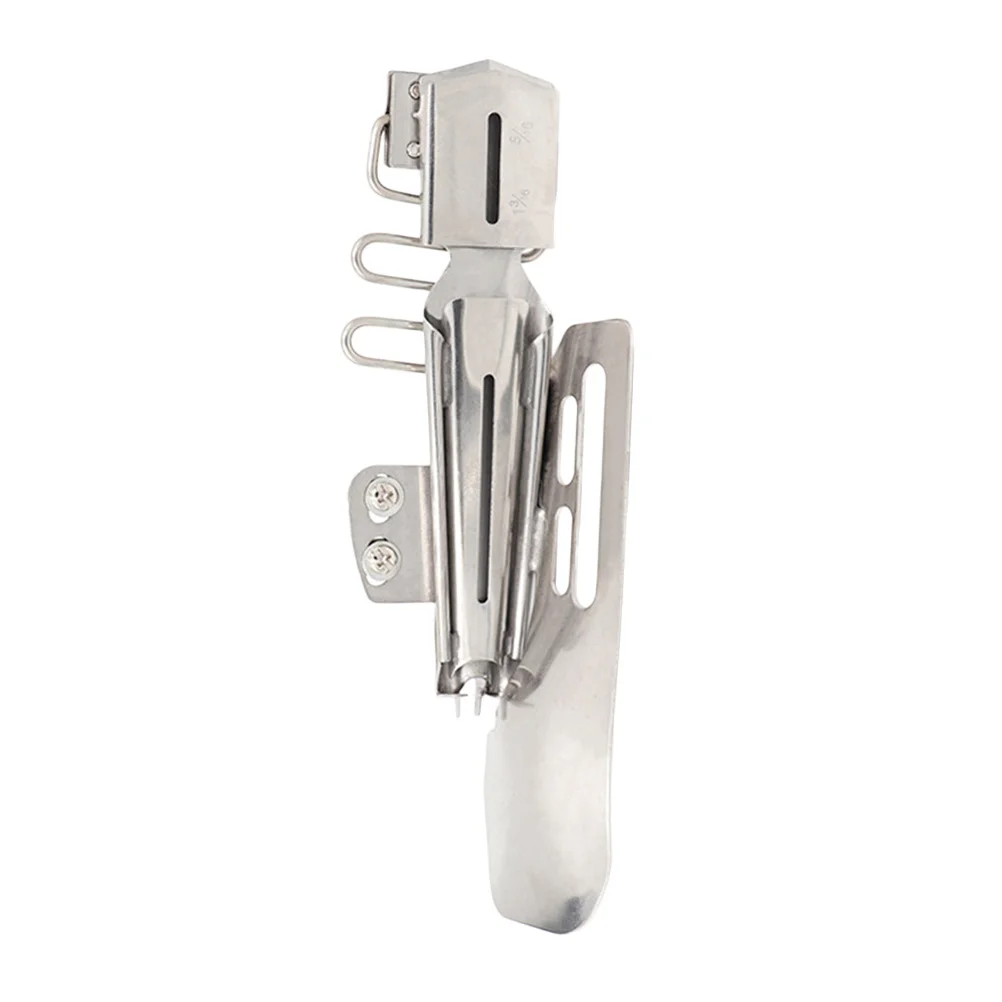 ماكينة خياطة صناعية الموثق الفولاذ المقاوم للصدأ زاوية مزدوجة أضعاف اتقان غرامة العملي هيمر الخياطة الضغط بليندر #5