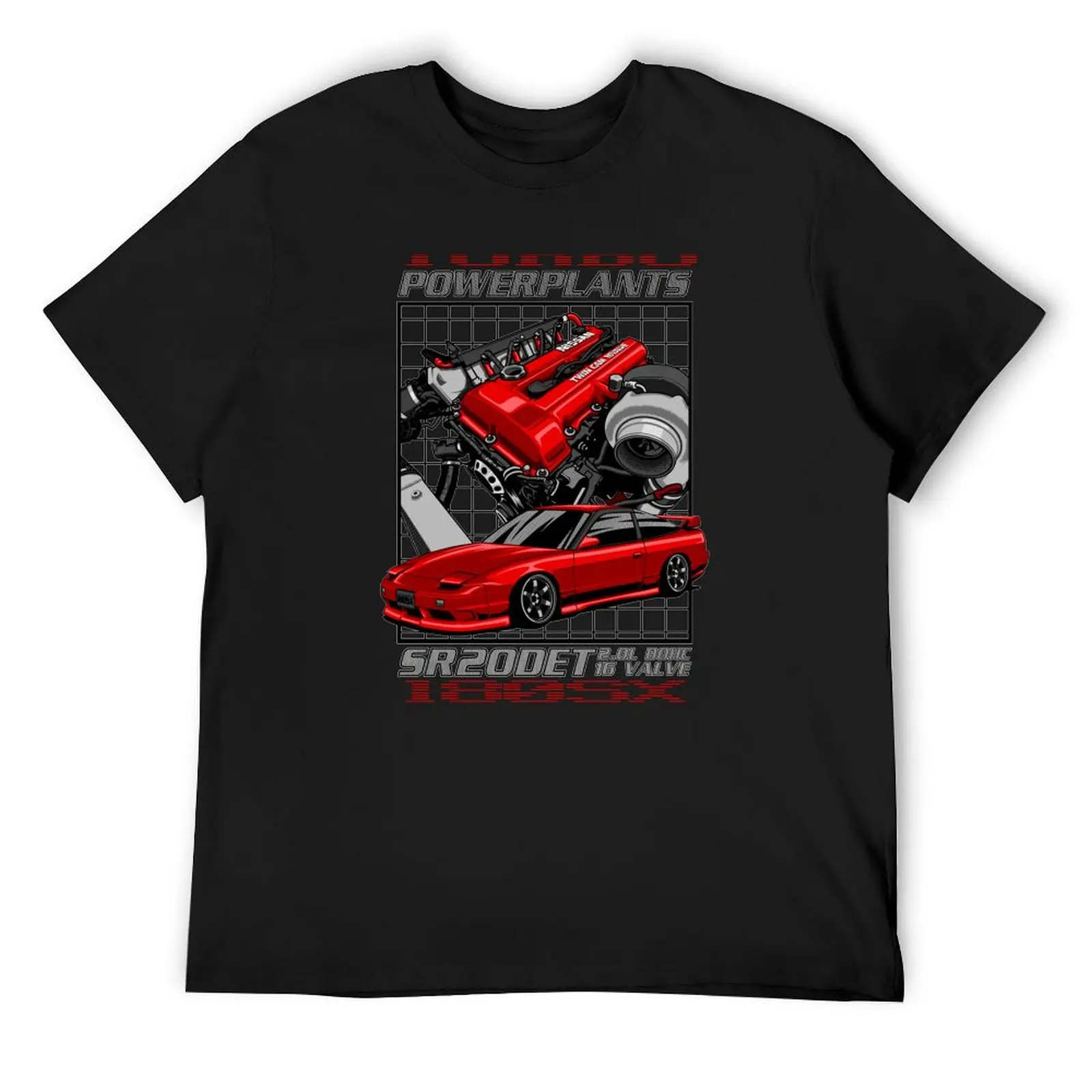 180SX TURBO POWERPLANTS Red T-Shirt shirts graphic tee Short sleeve tee mens graphic t-shirts big and tall