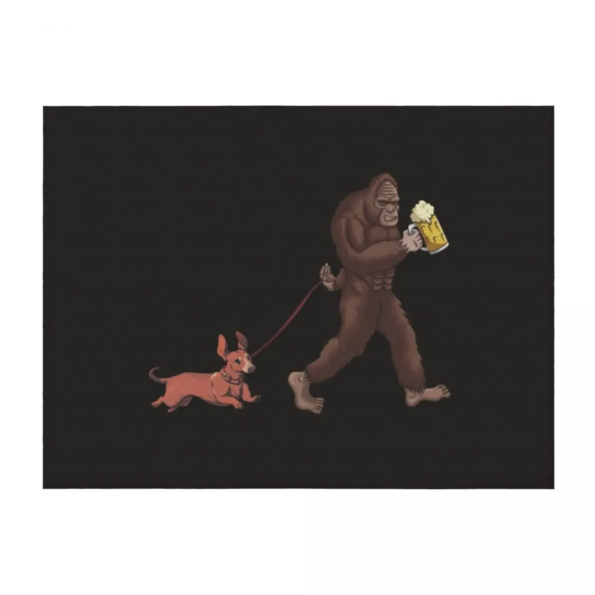 

Dachshund Walking Cartoon Art Throw Blanket blankets and throws christmas gifts wednesday valentine gift ideas Blankets