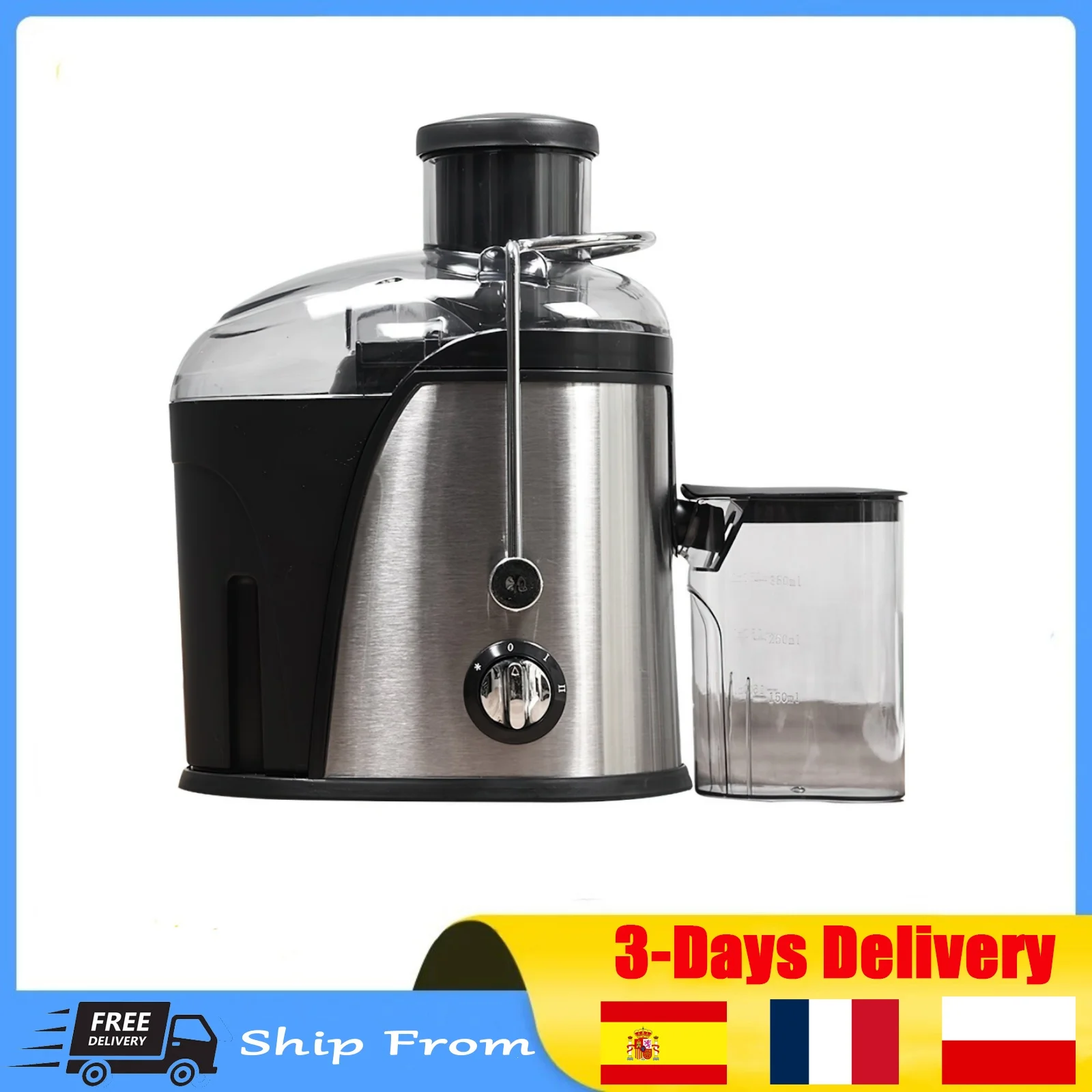 عصارة طرد مركزي بقدرة 400 وات مع فواكه اللب، عصارة فواكه كاملة متعددة الوظائف وقابلة للريش للمطبخ المنزلي، عصارة كهربائية