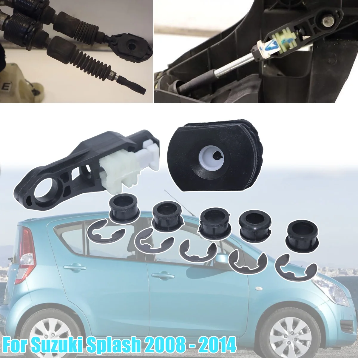 12Pcs Manual Gear Shift Cable Linkage Bushing Connector Lever Selector End Rod Grommet Clip Kit For Suzuki Splash 2008 2009-2014