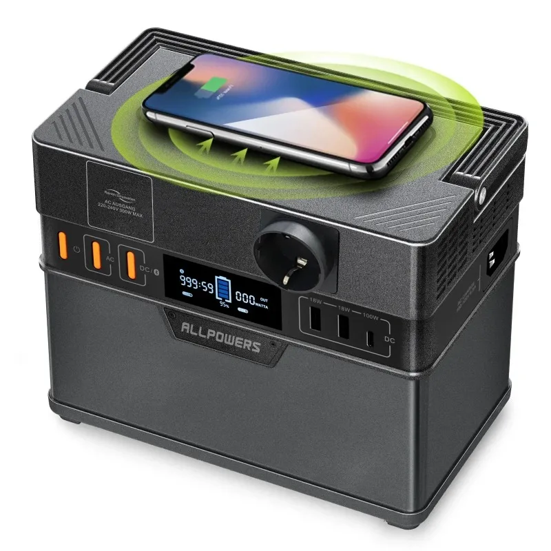 For Portable Power Station 288Wh / 78000mAh Mobile Power Supply Solar Generators 300W Battery Power Storage for Camping