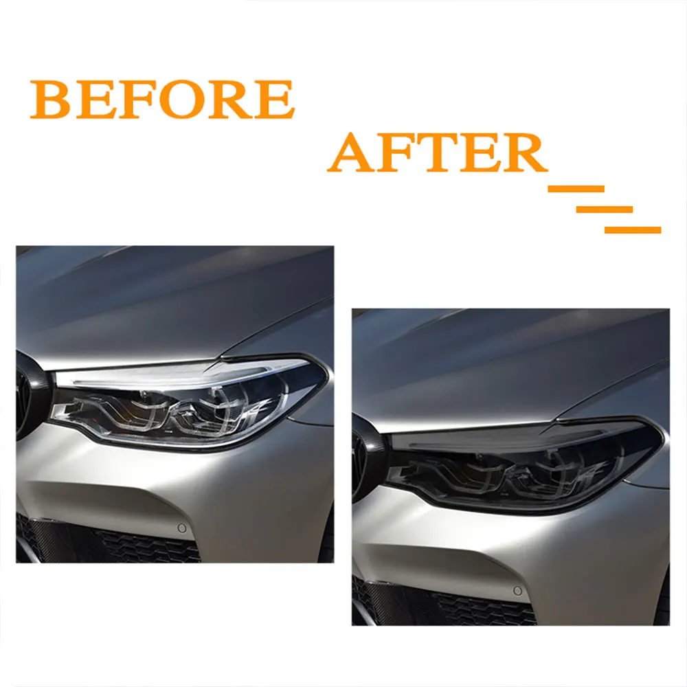 

For BMW 5 Series G30 M5 F90 2017-2020 Car Headlight Tint PPF Black Protective Film Taillight Transparent TPU Sticker Accessories