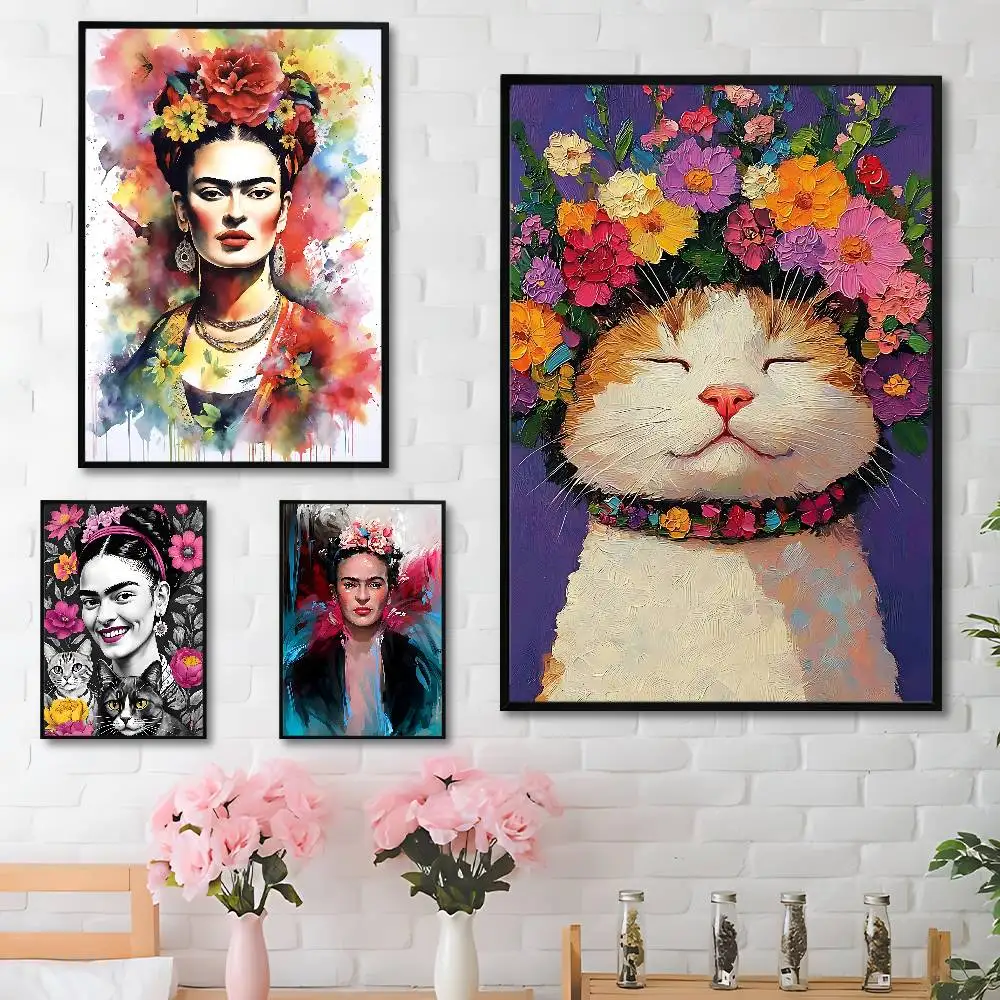 

Fashion F-FridaS-S K-Kahlos Anime Wall Art Canvas Painting Poster For Living Room Home Decor Decoration Picture