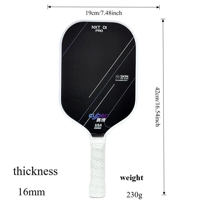 2025 جديد Pickleball paddle16mm TFP رغوة الأساسية T700 ألياف الكربون مضارب كرة البيسبول يزيد من الدوران والطاقة المعتمدة من USAPA