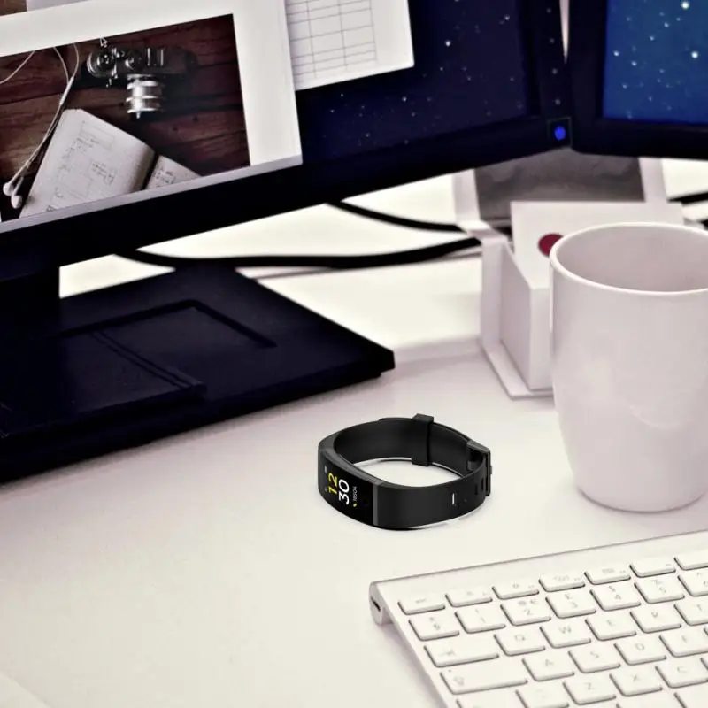 สายรัดข้อมือซิลิโคน Watchband อุปกรณ์เสริม Smartband อย่างเป็นทางการสายนาฬิกาสายรัดข้อมือสร้อยข้อมือสมาร์ทสําหรับ Realme Watch