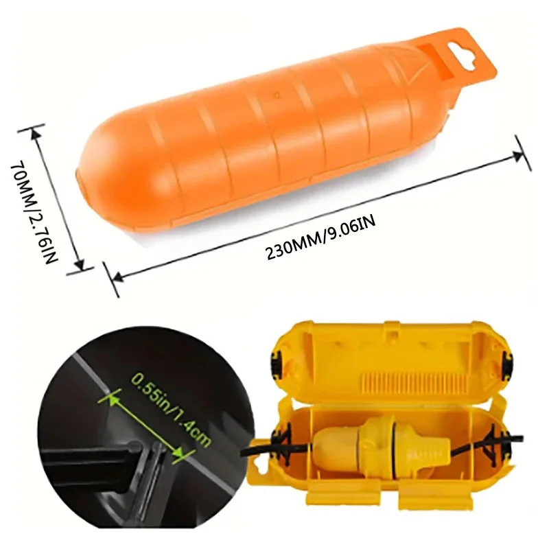 

1/3Pcs Extension Cord Safety Cover With Waterproof Seal Weatherproof Electrical Connection Box To Protect Outdoor Outlet Plug