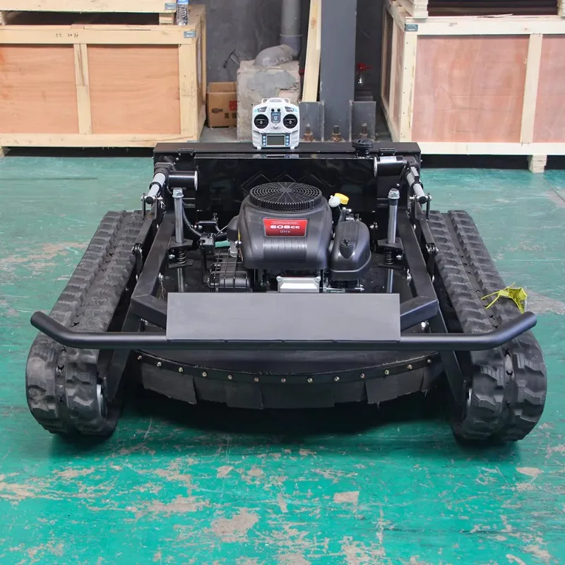 Customized 22HP Petrol Gas All Terrain Lawn Crawler Remote Control Mower 90cm Agricultural Mower Remote Control Slope Mower