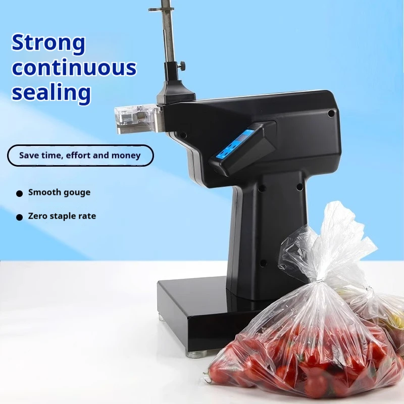 Máquina automática de selagem de unhas de alumínio, selador elétrico de saco de supermercado para embalagens de alimentos 220V