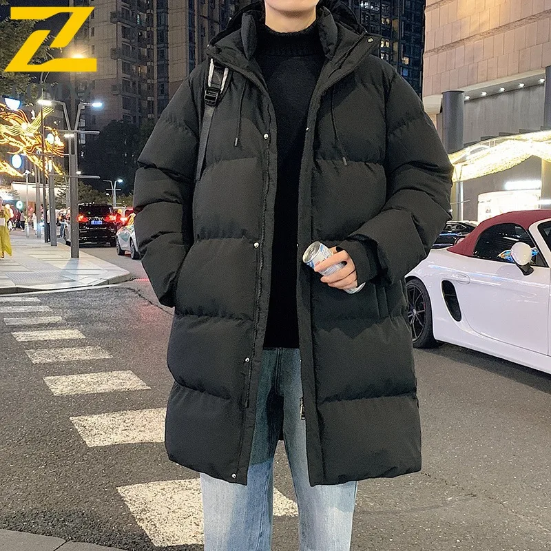 

COMXZ Men Winter Cotton Padded Jacket Casual Hooded Outdoor Mountaineering Wind Resistant Parka 2025 Urban Lightweight Coat