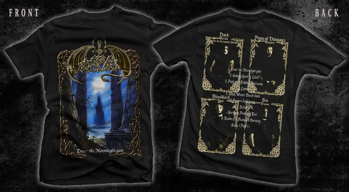 New - D T G printed T-shirt - LORD BELIAL- Enter the Moonlight Gate -  Size  SML XL2XL3XL4XL5XL6XL7XL