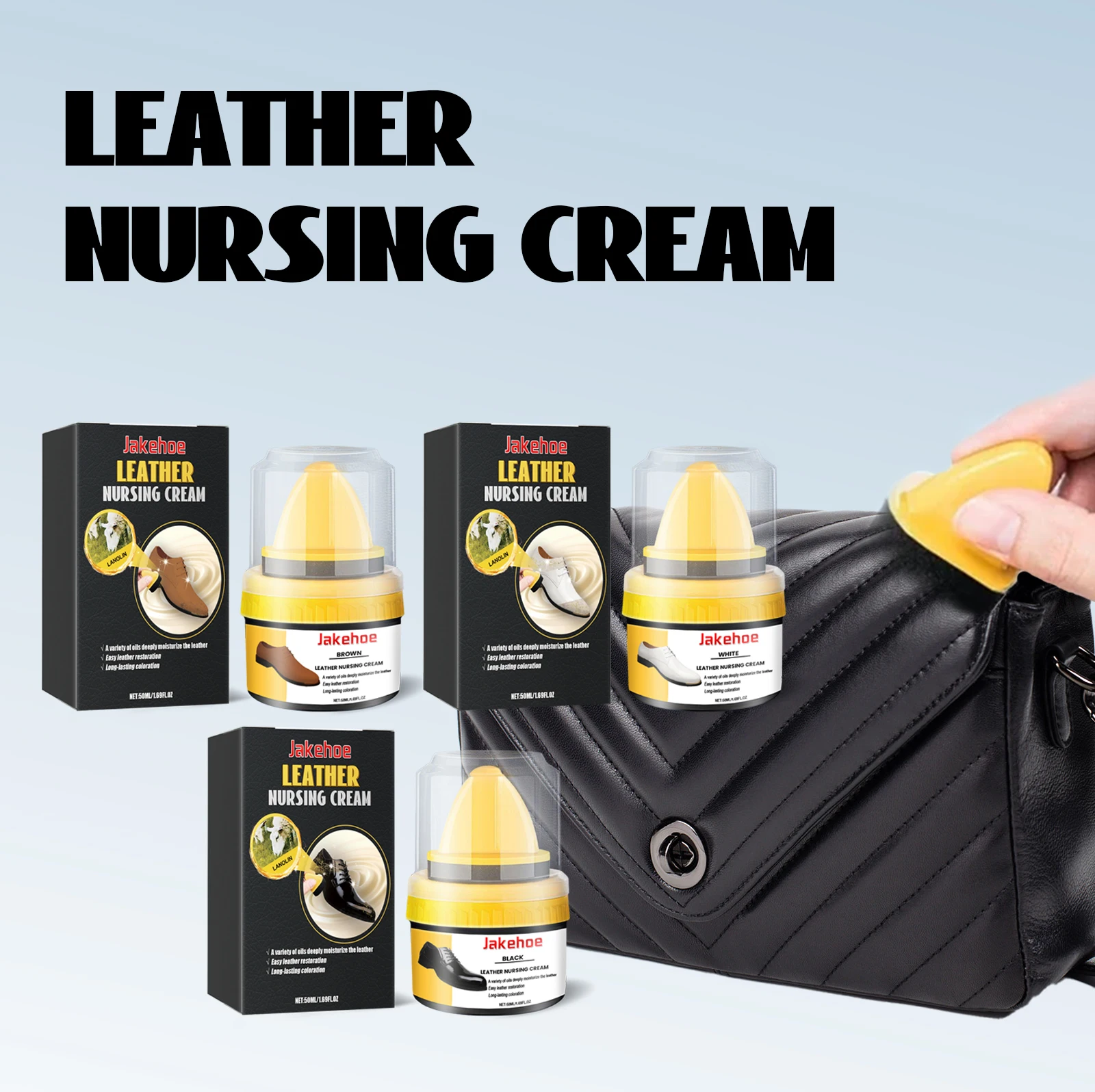 Leather Revival Balm 50ml Triple Wax Protectant for Jackets Shoes Car Seats Scuff Concealer Conditioner with Lanolin Non Greasy