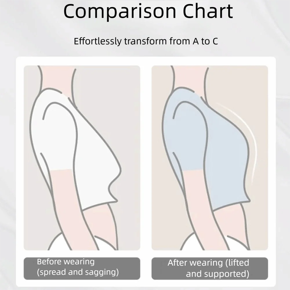 

Backless Women Invisible Bra Clear Straps Seamless Silicone Gel Underwear Plunge Stealth Sticky Push Up Bra Padding Intimates