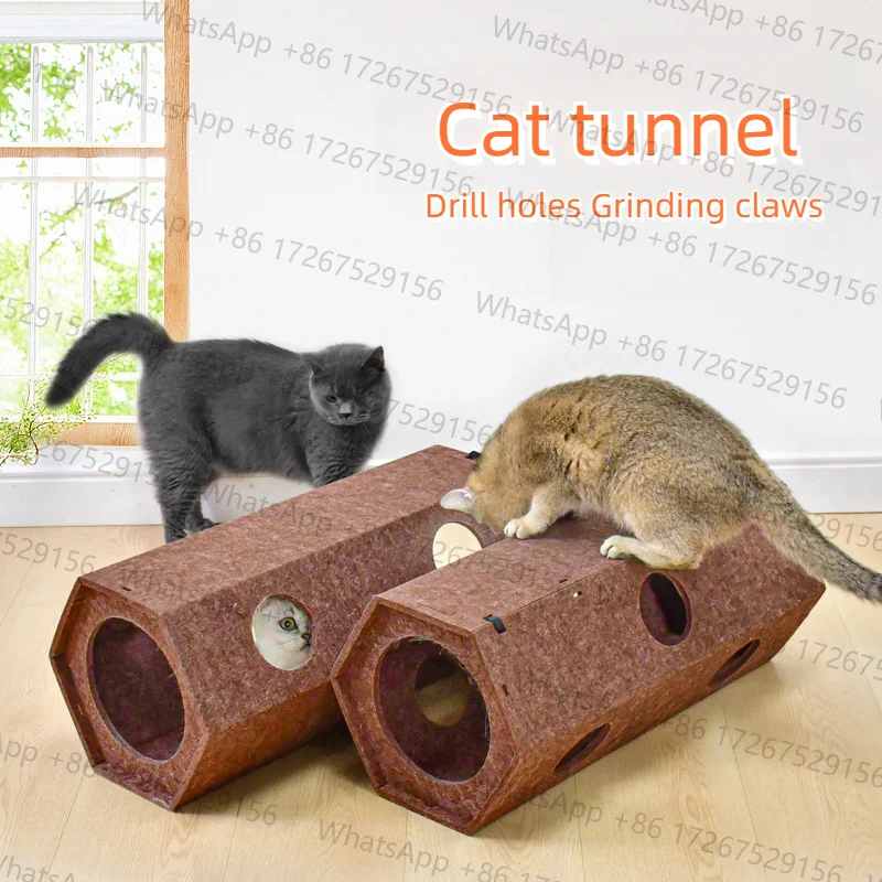 Applicable toPet Cat Tunnel Tube Toys foldable Tunnels for Indoor Cats Kitten Play Tube Suitable for all four seasons