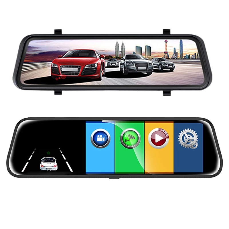 

1 Set New 9.35-Inch Car Mirror Driving Recorder Hd Reversing Image Add 16G Memory Card & 1 Set Streaming Media Driving Recorder