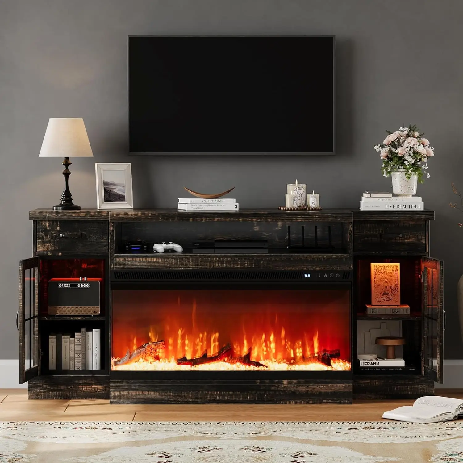 4 Ever Winner Fireplace Tv Stand For 80