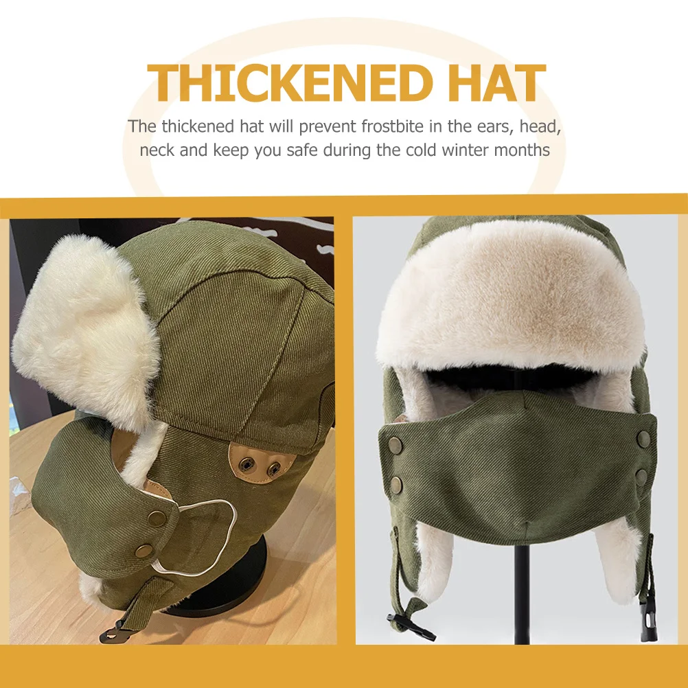 قبعة شتوية للجنسين دافئة سميكة من القطن مقاومة للرياح لحماية الأذن في الهواء الطلق والتزلج والصيد وركوب الخيل وأغطية الرأس المقاومة للبرد #6