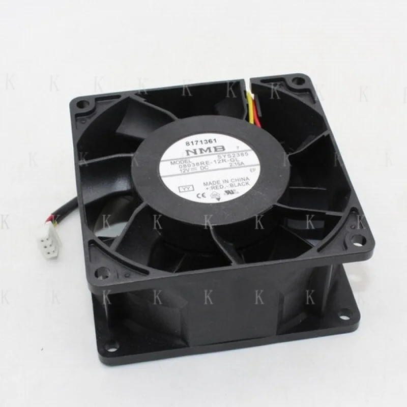 

C for NMB 08038RE-12R-GL 12V 2.15A 8cm 8038 8cm chassis cooling fan