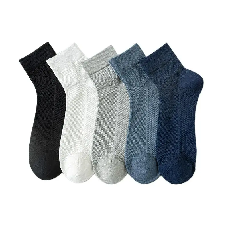 

Bamboo Socks Thin Summer Men's Breathable Socks Absorbent Deodorant Bamboo Fiber Mesh Short Sock