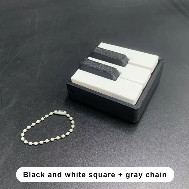 Mini Piano Keyboard Fidget Clicker Toy Fun Interactive Portable Keychain Satisfying Press for Kids Family Game Time