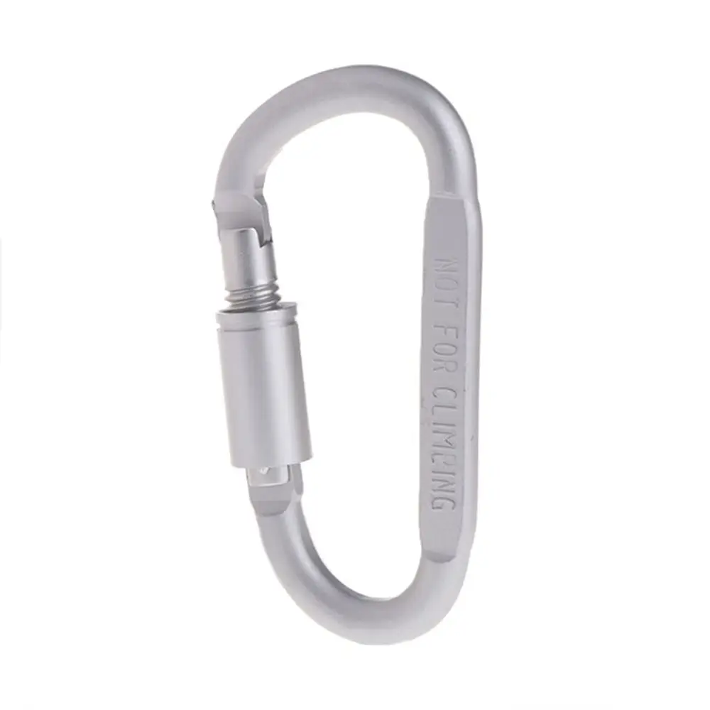 

Practical Durable with Lock Aluminum Alloy Camping Metal Hook Key Buckle Keyring Carabiner
