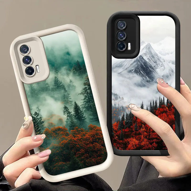 Mountain Misty Forest Phone Case For VIVO V30 X80 X90 X100 Pro V29E V30E V40 Y75 Y78 Y100 5G Y02 Y17 Y22 Y76 S Y03 Y21 Y27 Y28