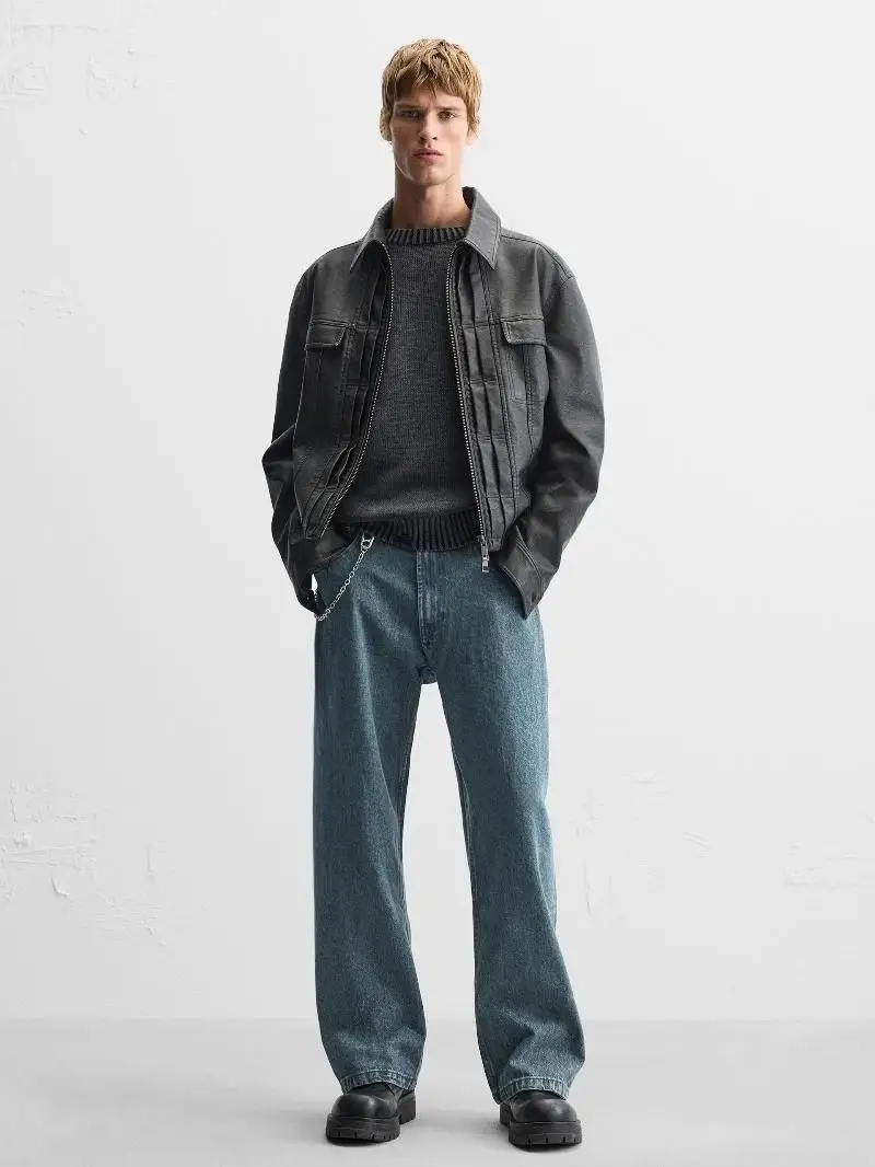 

Men's Casual Loose Fit Cotton Denim Jeans Autumn Winter New Arrival Multiple Colors Waed Denim Long Pants 8062380
