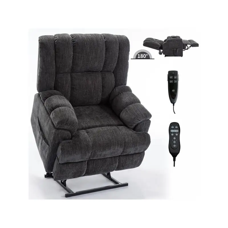 

Двойной тепловой массаж с электроприводом, бесконечное положение, средней твердые, сверхмощные, грузоподъемность, грузоподъемность до 350 фунтов, серый