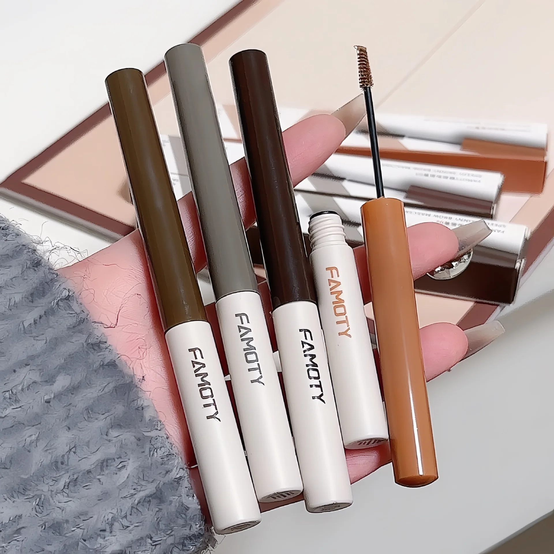Eyebrow Dye กันน้ําติดทนนานสีน้ําตาลธรรมชาติ Eyebrow GEL สี Eyebrow Tint มาสคาร่าแต่งหน้า Brow Enhancer ครีมเครื่องสําอาง