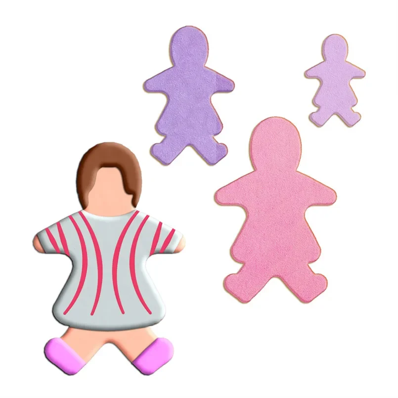 Four Specifications Cartoon Gingerbread Human Big Girl,Plastics Mould,Cake Fondant Tool,Cookie Sushi and Fruits Cutters