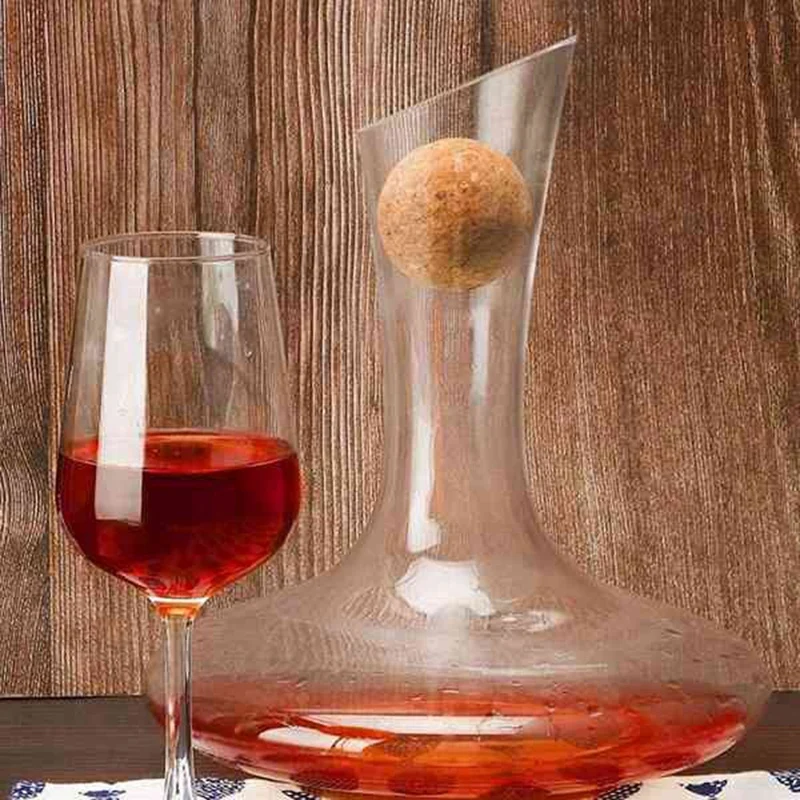 4 Pieces Wooden Cork Ball Wine Stopper, Cork Ball Stopper For Wine Decanter Carafe Bottle Replacement 2.1 Inch/ 5.5 Cm