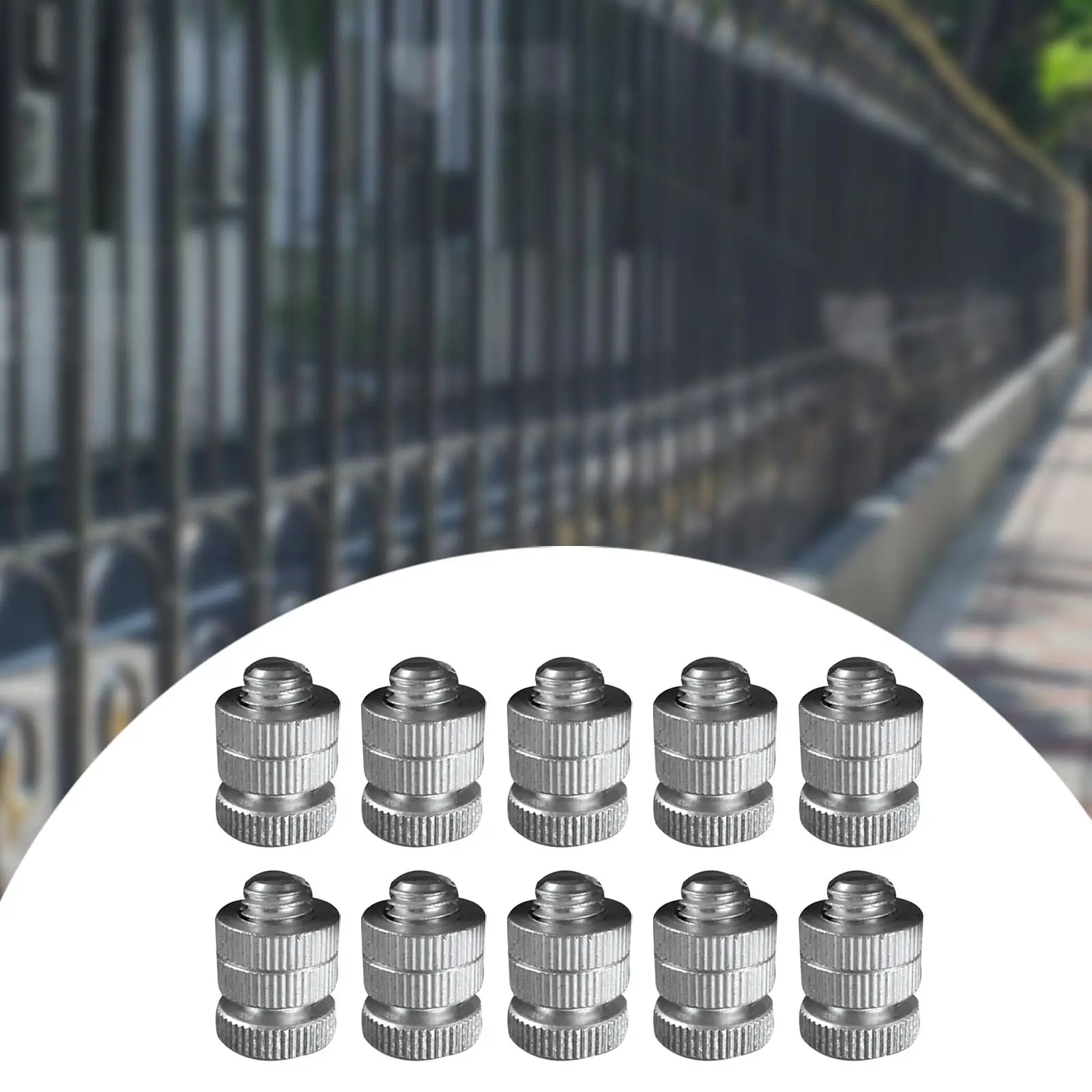 10 Pieces High Voltage Fence Wire Connectors Shield Brass Connectors Double Nut Structure Compact Sturdy Metal Connectors