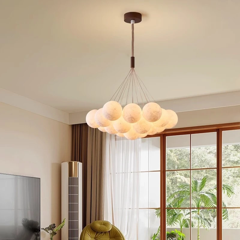 Modern Minimalist Art Design Cream Magic Bean Pendant Light Living Room Bedroom Bar Counter Sophisticated Ambiance Fixtures
