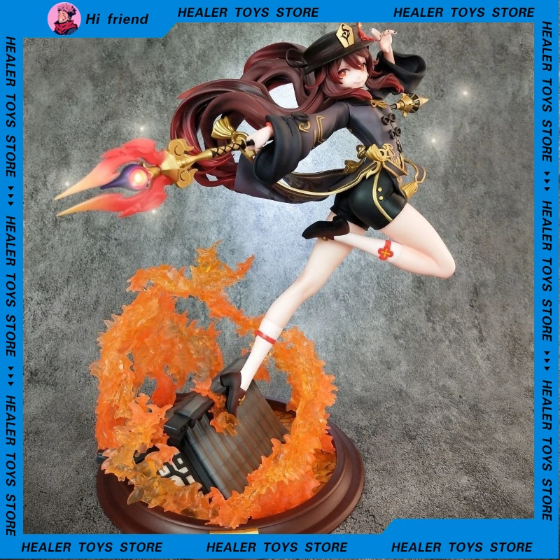 

Genshin Impact Figure HuTao 28cm Combat Form for Display Collection Figure PVC Model Doll Decoration Peripheral Gift Toy Kids