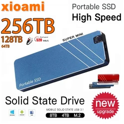 Disco rígido externo portátil de alta velocidade, SSD original para Xiaomi, USB 3.1 tipo C, interface para PC e laptops, 128TB, 1TB, 2TB