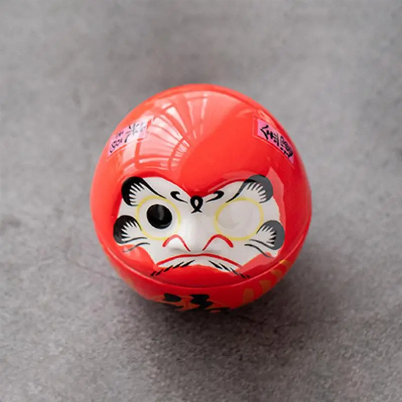 2 sztuk ceramiczne lalka Daruma Daruma statua ozdoby na biurko Holiday Home Decor jajko Tumbler, kot na szczęście, japoński wystrój