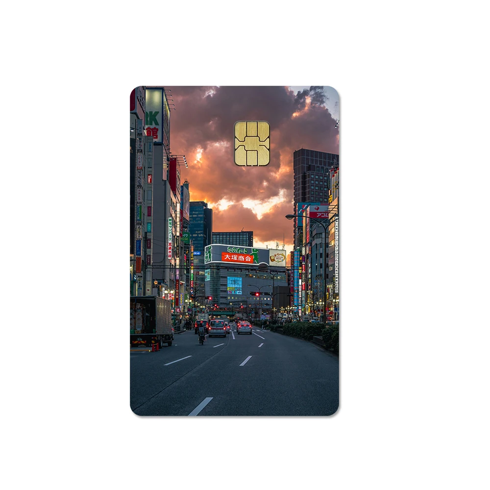 Scenic Card Sticker For Chip Cards Creative Nature Landscape Design Skin Cover Decorative Decal Bank Card Travel  Personalized