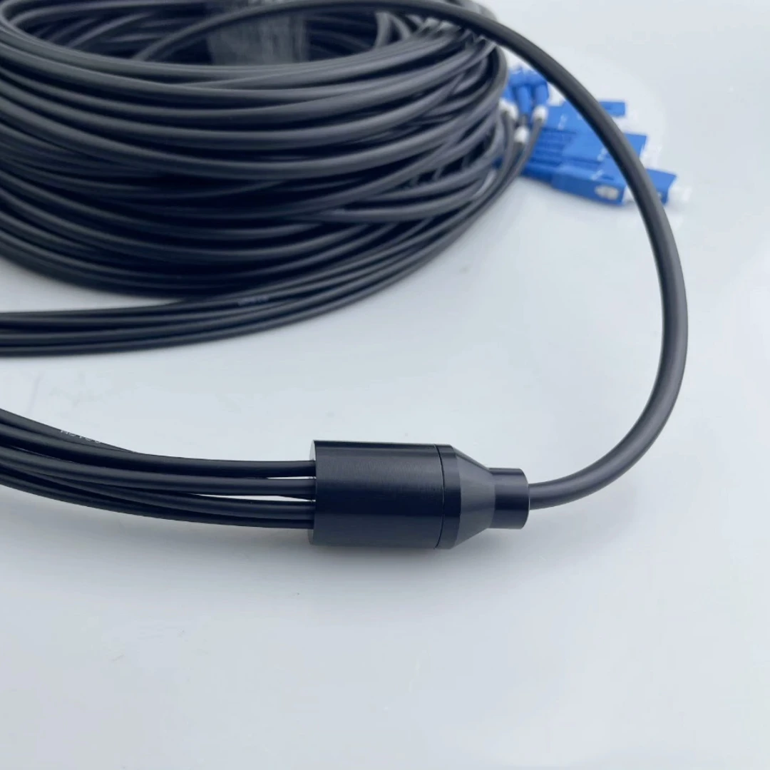 fiber patchcord armored 4 cores 1-50m TPU LSZH 4C LC SC FC ST APC SM ratproof jumper optical fiber extender outdoor 30m20m40m10m
