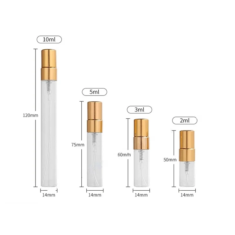 2Ml 3Ml 5Ml 10Ml Heldere Draagbare Mini Parfum Navulling Glas Atomiserende Fles Spray Lege Cosmetica Fles Monster Reageerbuisjes