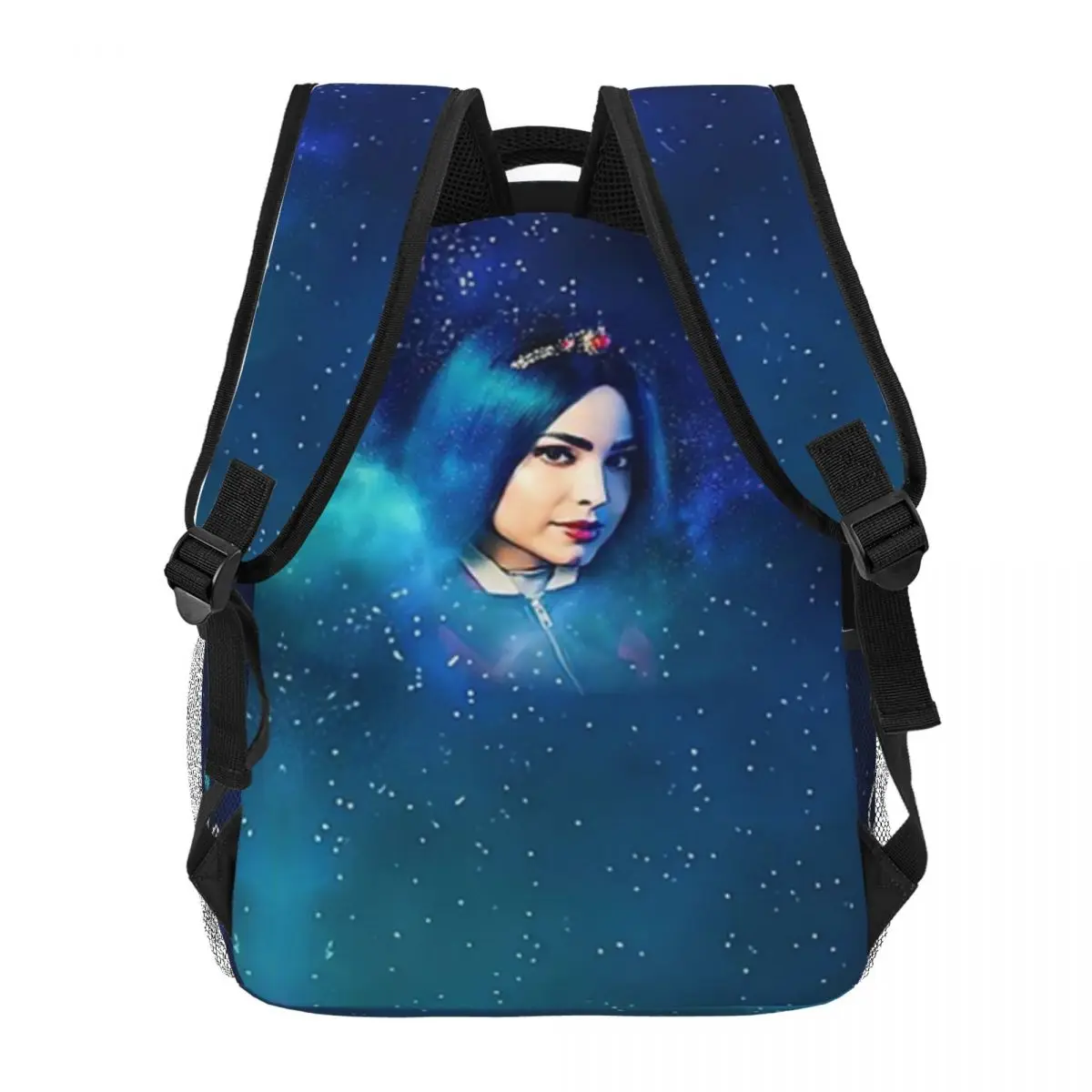 Evie Blue Princess - Descendants 3 Backpack for Men Women Fashion High School Hiking Travel Daypack College Shoulder Bag 16in