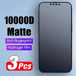 3Pcs Soft Matte Hydrogel Film for iPhone XR X XS 11 12 13 mini 14 15 16 Pro MAX 16E 8 Plus SE Screen Protector Anti Fingerprint