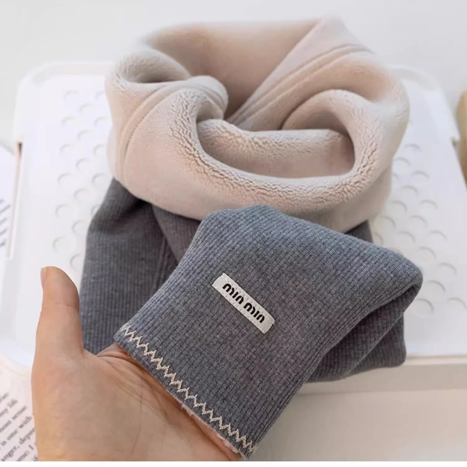 

Girls Fleece Lined Leggings Winter Thermal Tights Warm Baby Girl Outdoor Wear Solid Color Bottoms Versatile Kids Fleece Pants