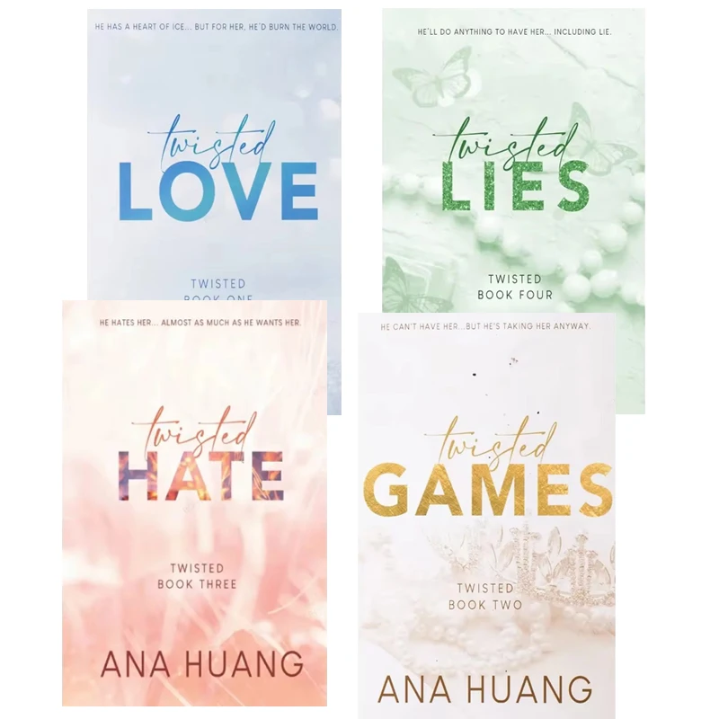 4 Books/Set Twisted Series By Ana Huang Books Love /Games / Hate /Lies Paperback English Novel Book