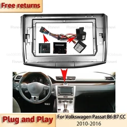 Car Radio Fascia For Volkswagen Passat B6 B7 CC 2010-2018 Auto Stereo Dash Panel 9/10.1 inch Frame Kit Center Console Holder