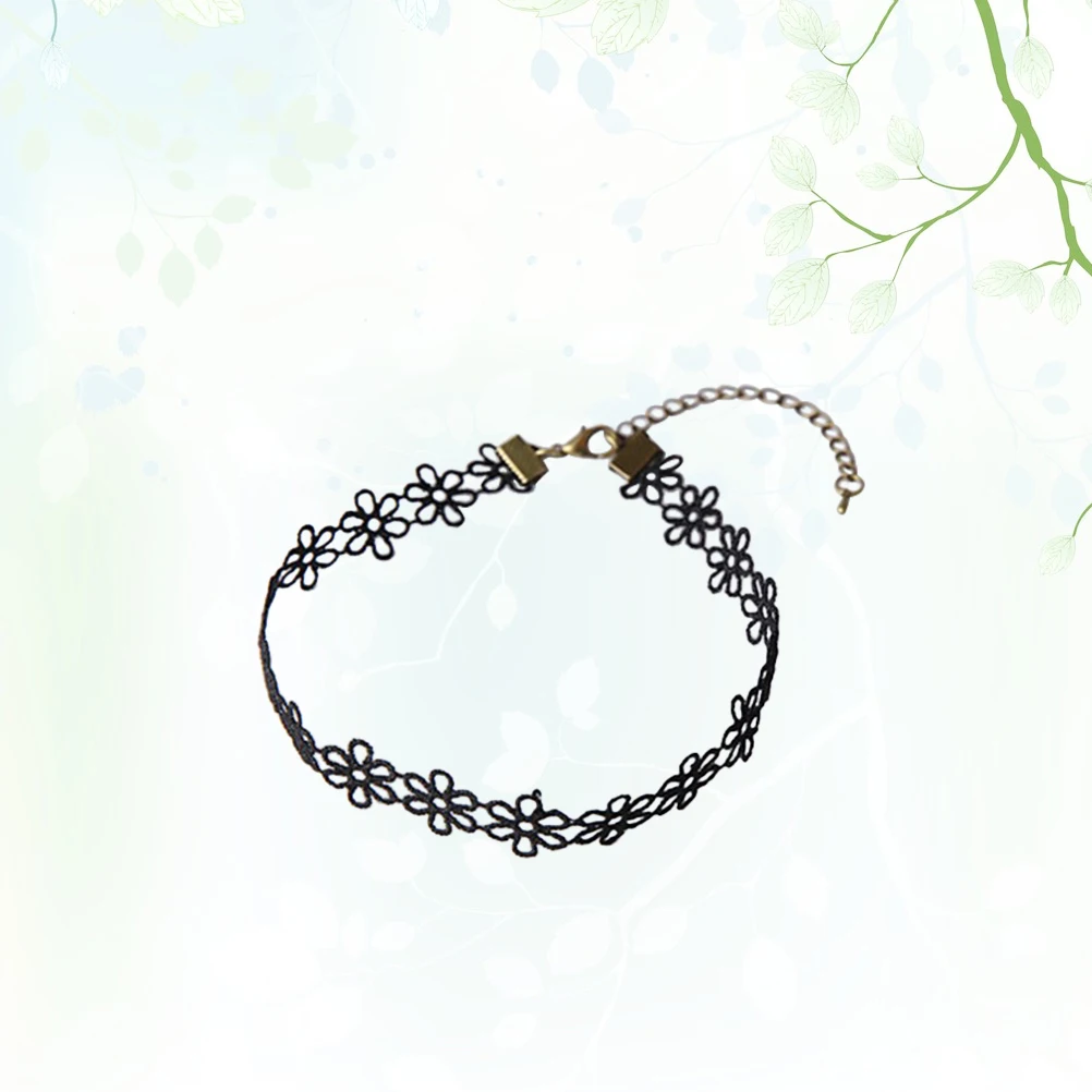 الكورية الرجعية الدانتيل طوق شريط حول ياقة الملابس المختنق سلسلة الترقوة النساء عيد الميلاد عيد الحب مجوهرات بسيطة أنيقة #1