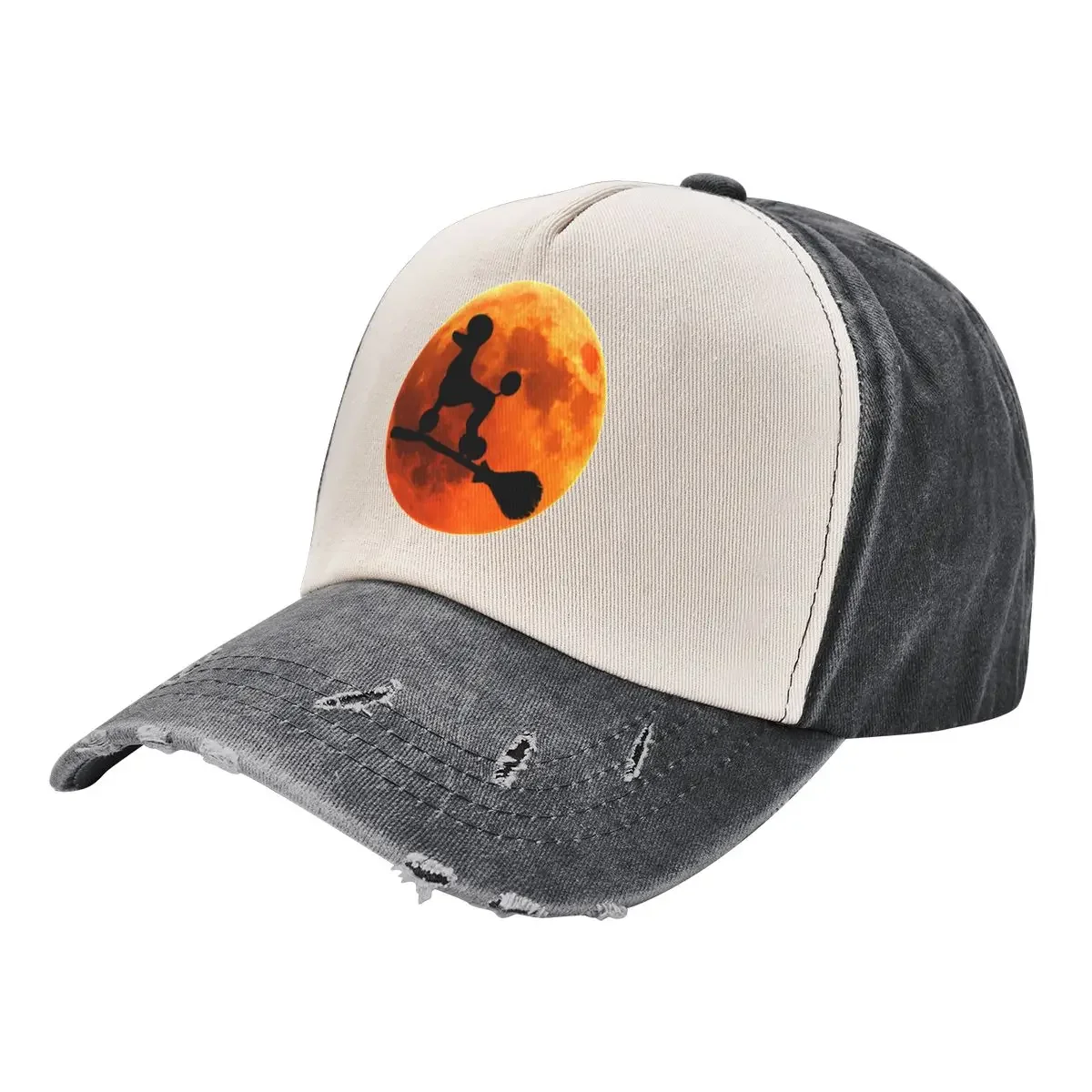 

Poodle Dog Silhouette Moon Halloween Baseball Cap Sunscreen beach hat tea Hat Mens Hats Women's