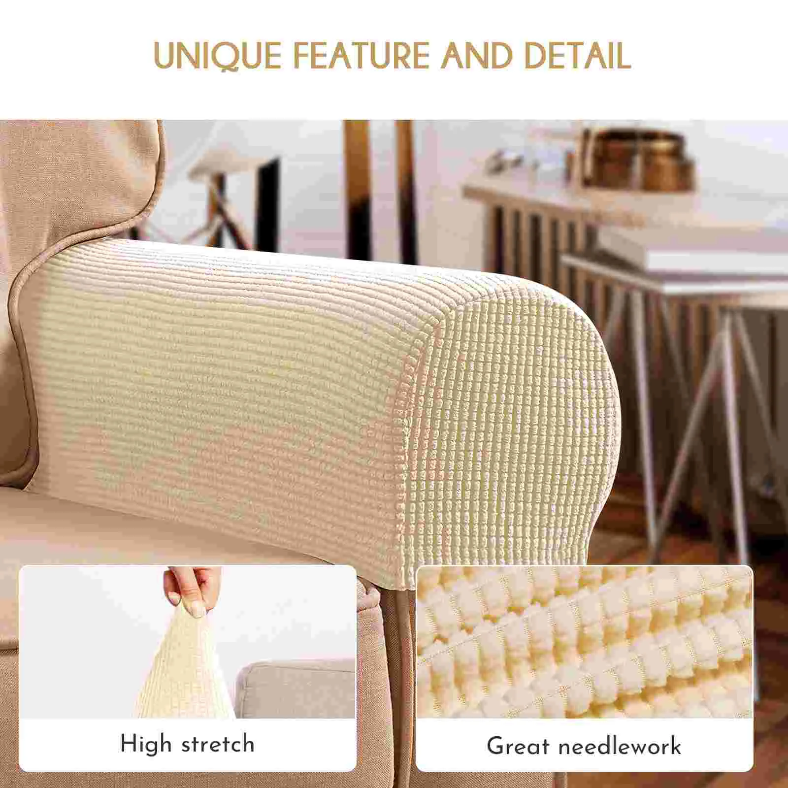 2 Pcs Furniture Protector Couch Cover Arm Covers for Couches and Sofas Two Piece Suit Chair