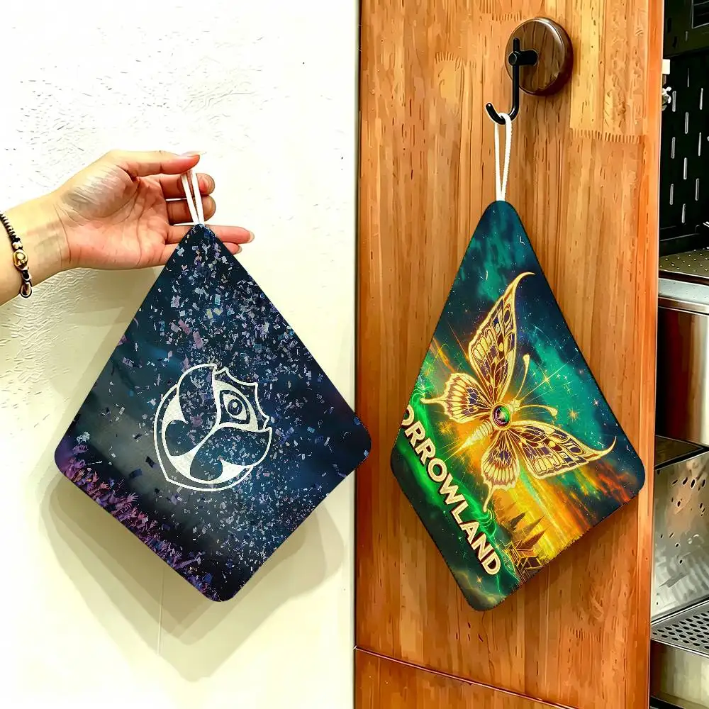 Tomorrowland Soft Polyester Cotton Towel, Hanging Kitchen Style Hand Wiping Cloth for Restaurant Home