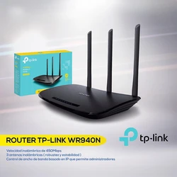 TP-LINK เราเตอร์ไร้สาย450Mbps TL-WR940N เวอร์ชันภาษาอังกฤษพร้อม3เสาอากาศเราเตอร์โมเด็ม WIFI